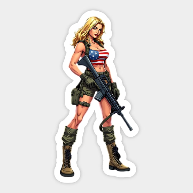 American Patriot Sticker by animegirlnft